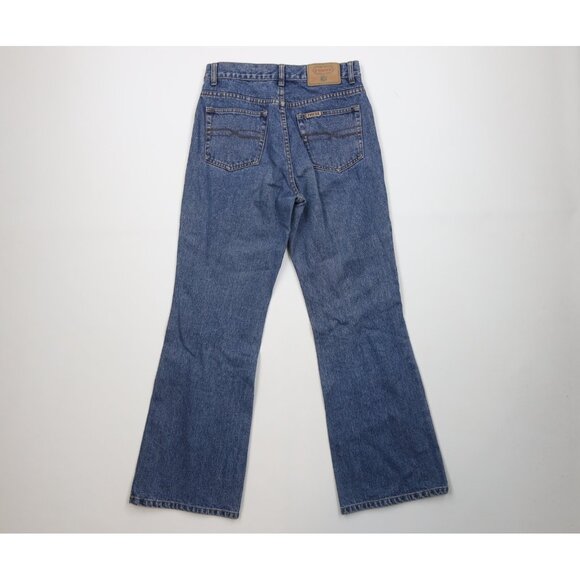 Vintage 90s Streetwear Mens 30x30 Distressed Flared Bell Bottoms Denim Jeans - Picture 10 of 14